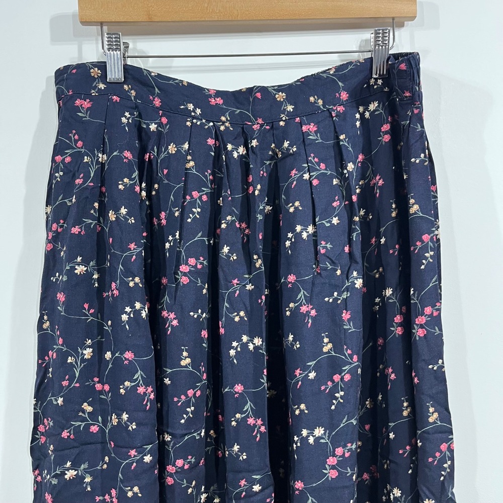 Maggie Lawrence Vintage Dark Floral Maxi Skirt Cottagecore Womens 18 20 Romantic - Picture 3 of 9